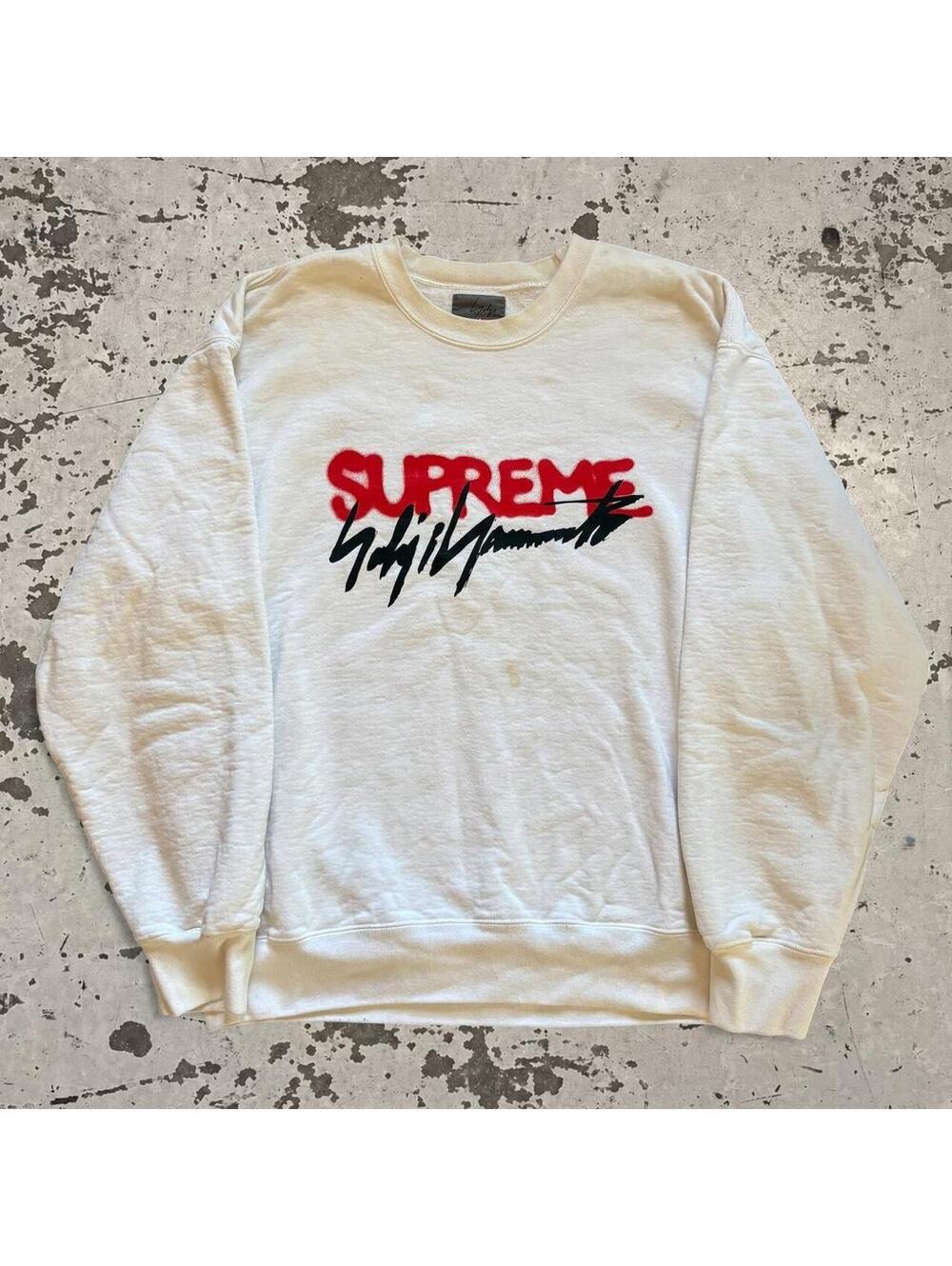 Mens Supreme x Yohji Yamamoto Spellout Crewneck Sweatshirt Size L